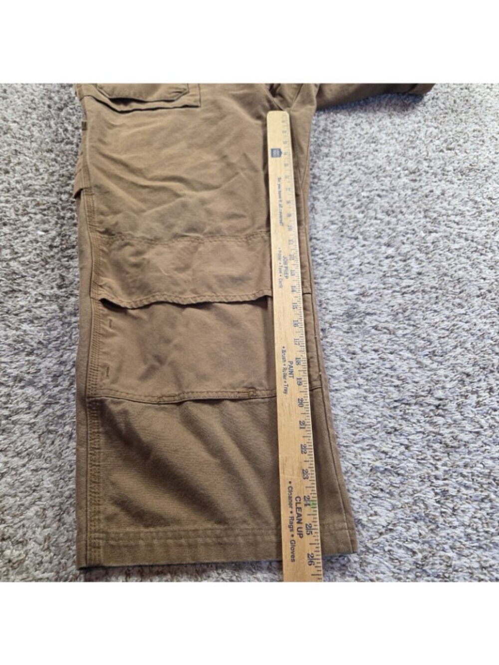 Wolverine Pants Mens 42x26 Canvas Double Knee Workwear Tan Brown Work - Picture 3 of 5